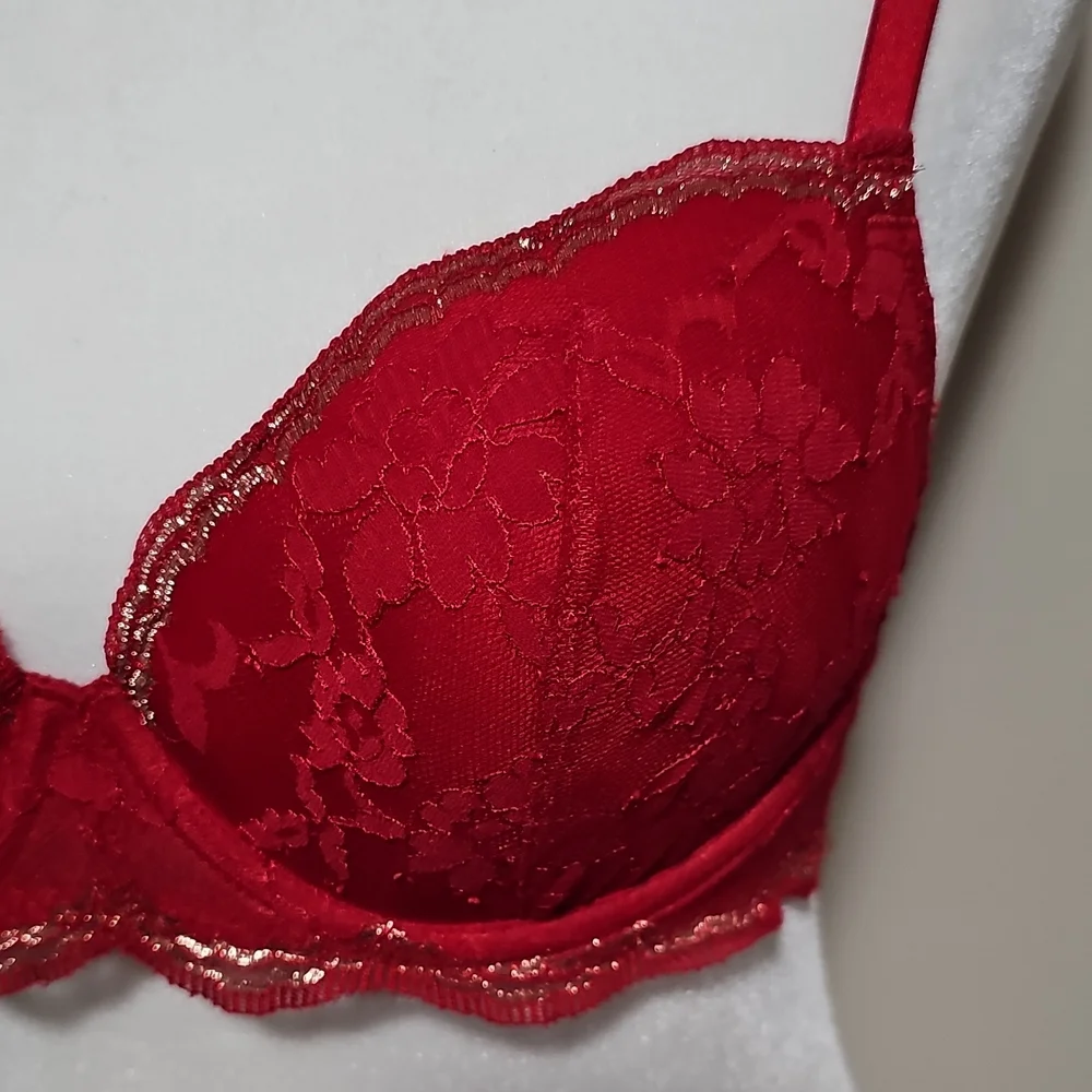 Victoria's Secret Crimson Lace Underwire Bra - Picture 4 of 8